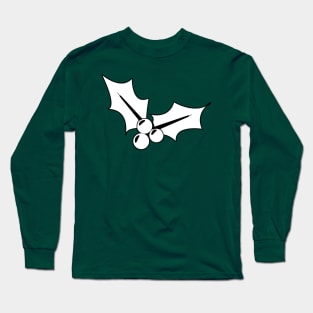 Christmas Mistletoe - Dark Green Long Sleeve T-Shirt